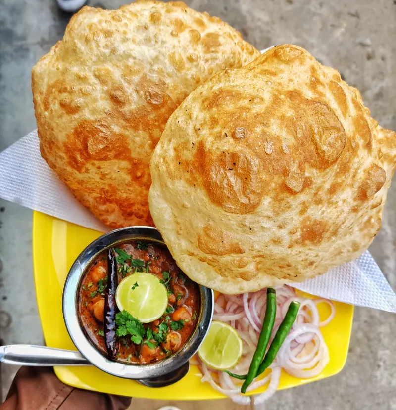 Chole Bhature at Chotiwala Haridwar
